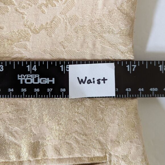 Chico's Belle Amour Odette Gold Metallic Brocade Floral Blazer Jacket Sz 0 Small - Picture 8 of 14